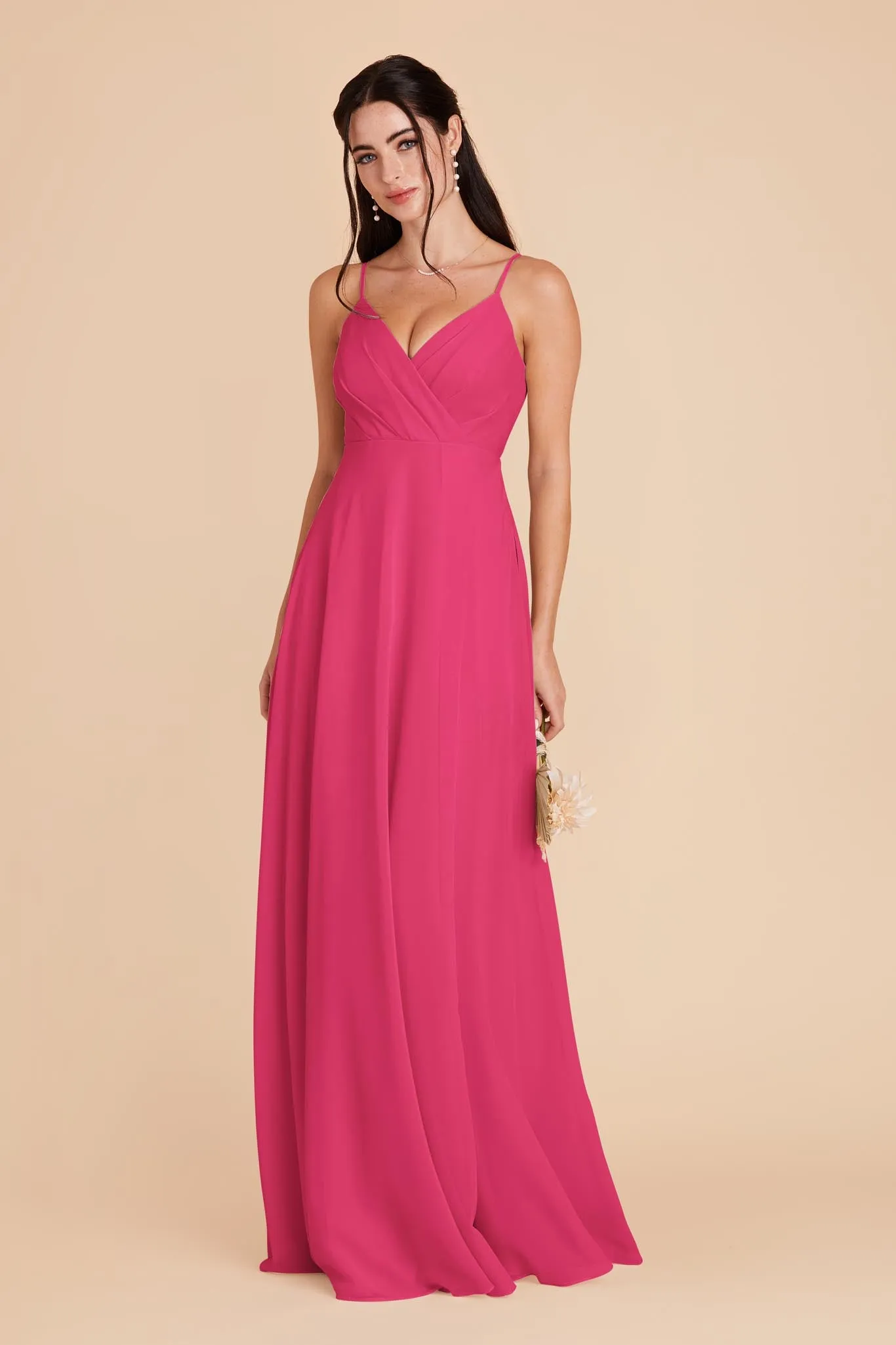 Kaia Chiffon Dress - Fuchsia sold by Birdy Grey product image thumbnail 3