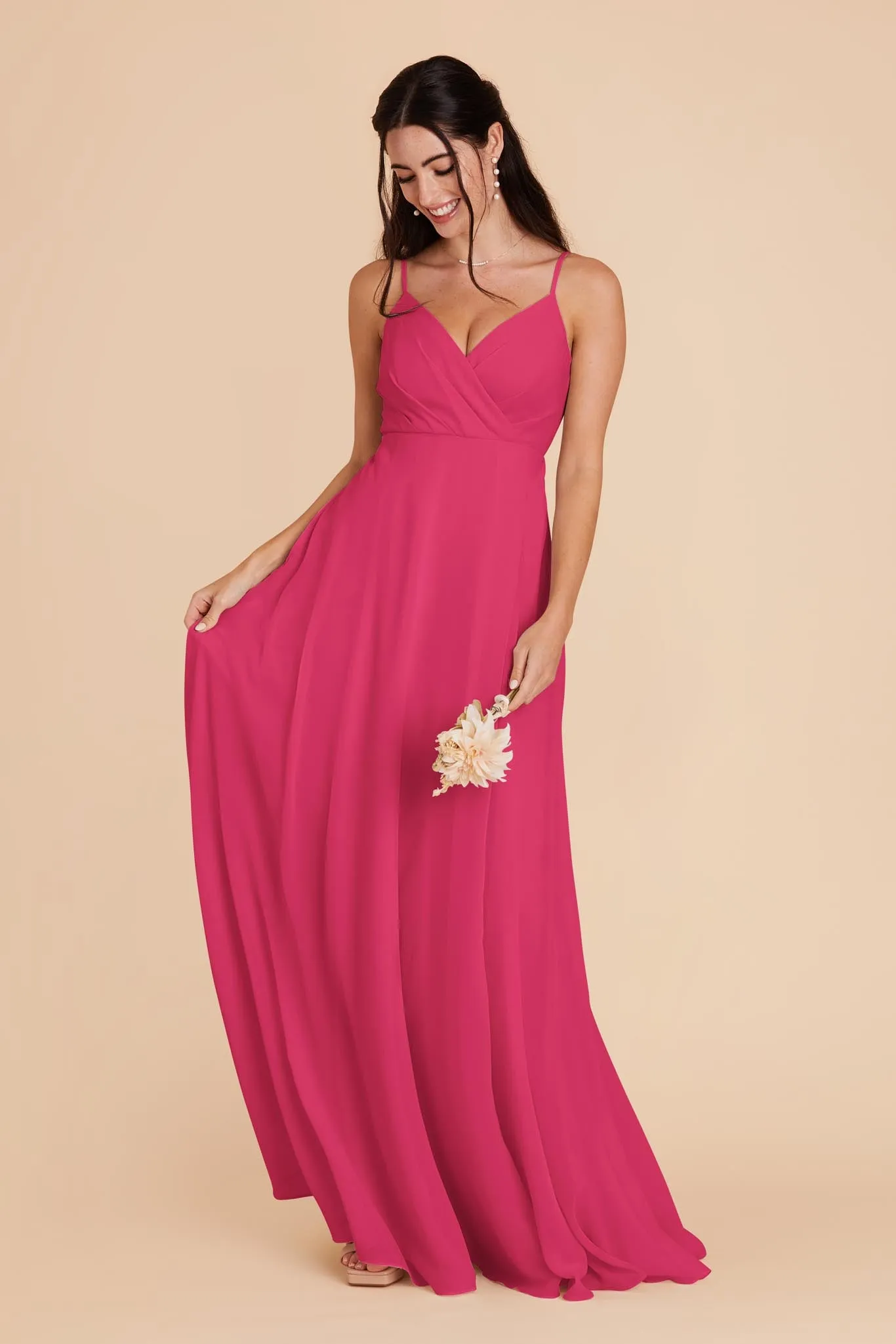 Kaia Chiffon Dress - Fuchsia sold by Birdy Grey product image thumbnail 5