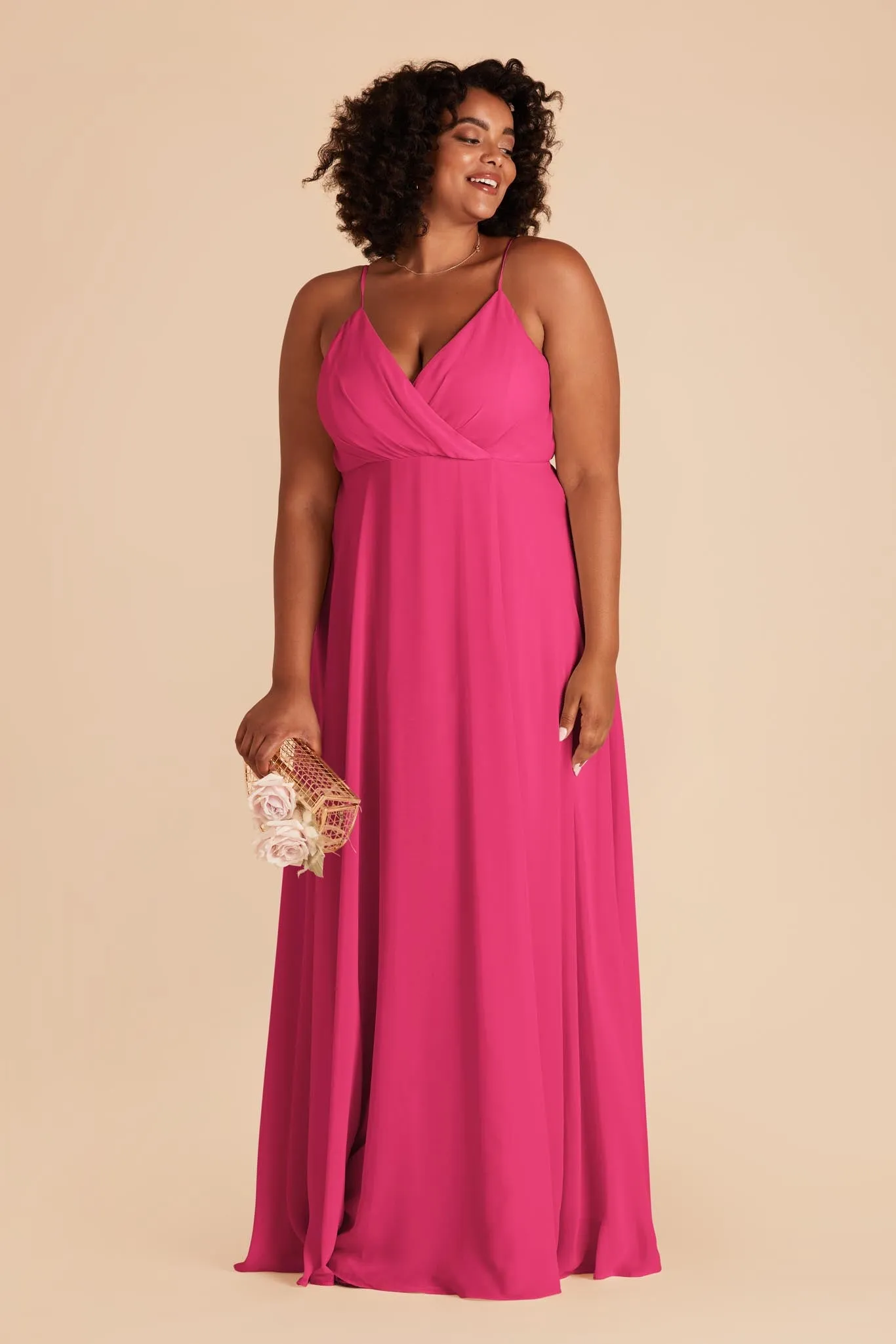 Kaia Chiffon Dress - Fuchsia sold by Birdy Grey product image thumbnail 2