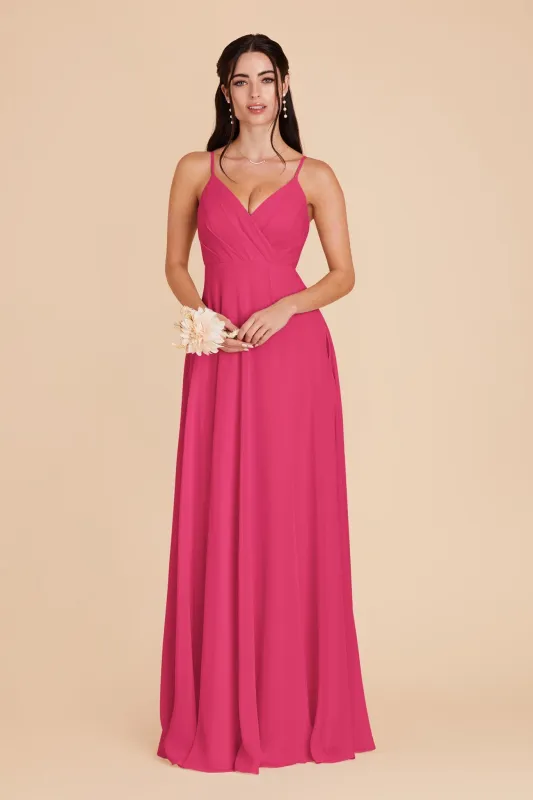 Kaia Chiffon Dress - Fuchsia sold by Birdy Grey