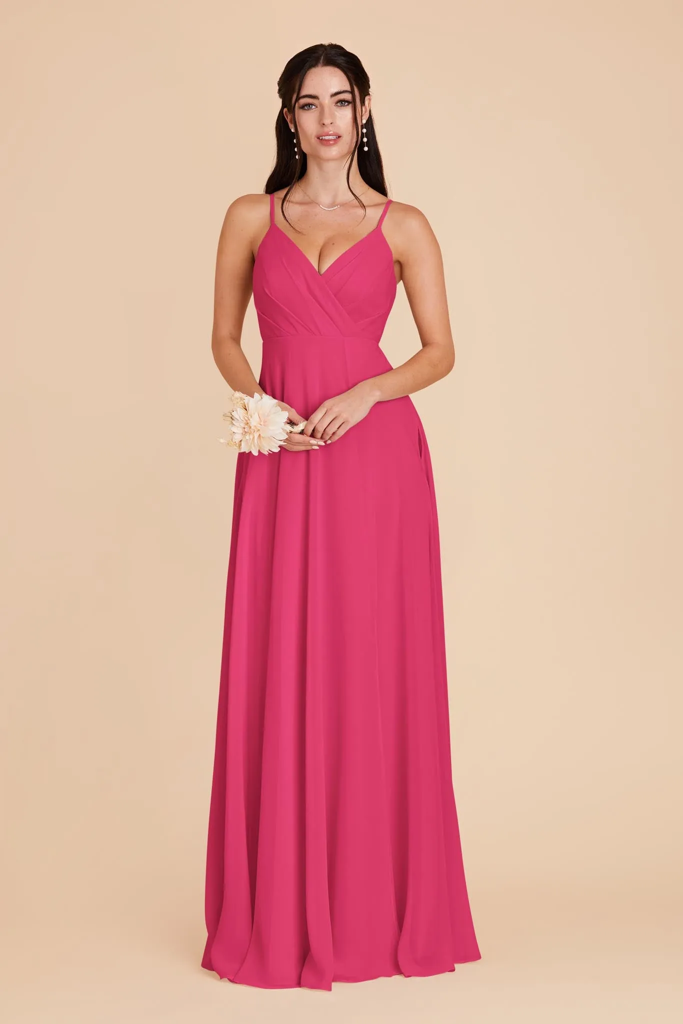 Kaia Chiffon Dress - Fuchsia sold by Birdy Grey