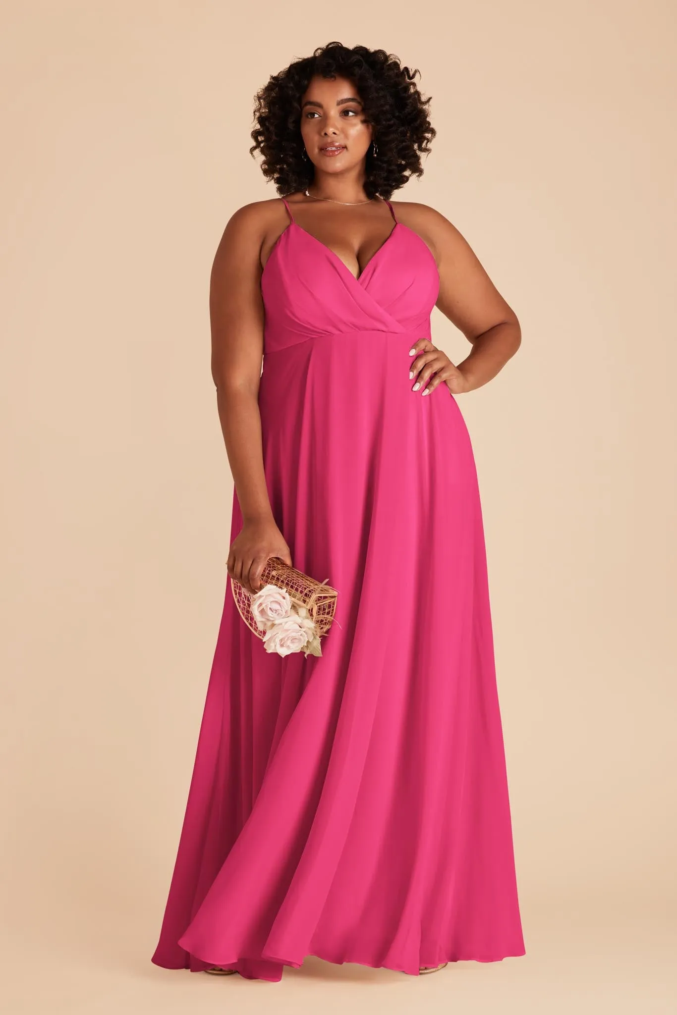 Kaia Chiffon Dress - Fuchsia sold by Birdy Grey product image thumbnail 4