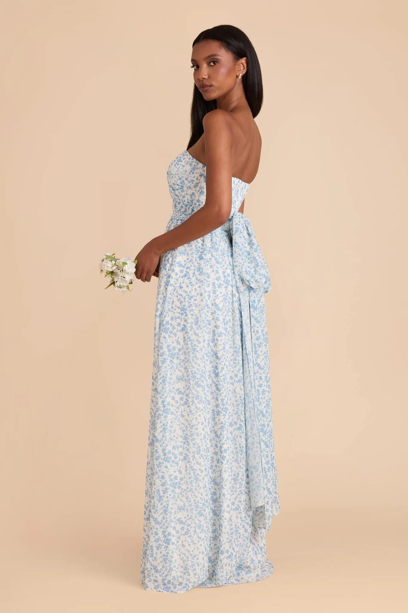 Grace Chiffon Dress - Blue Dreamy Ditsy sold by Birdy Grey product image thumbnail 4