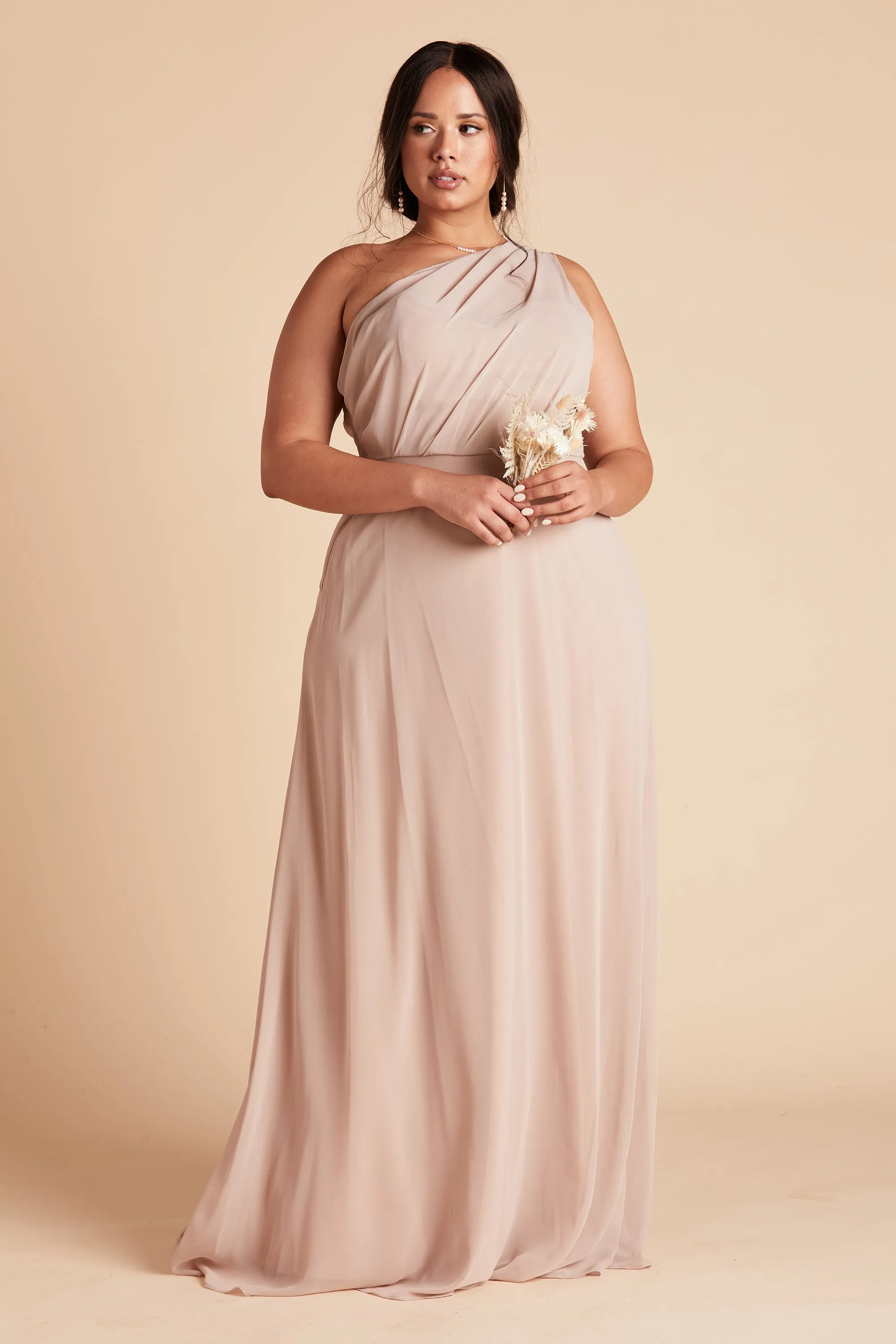 Kira Chiffon Dress - Taupe sold by Birdy Grey product image thumbnail 2