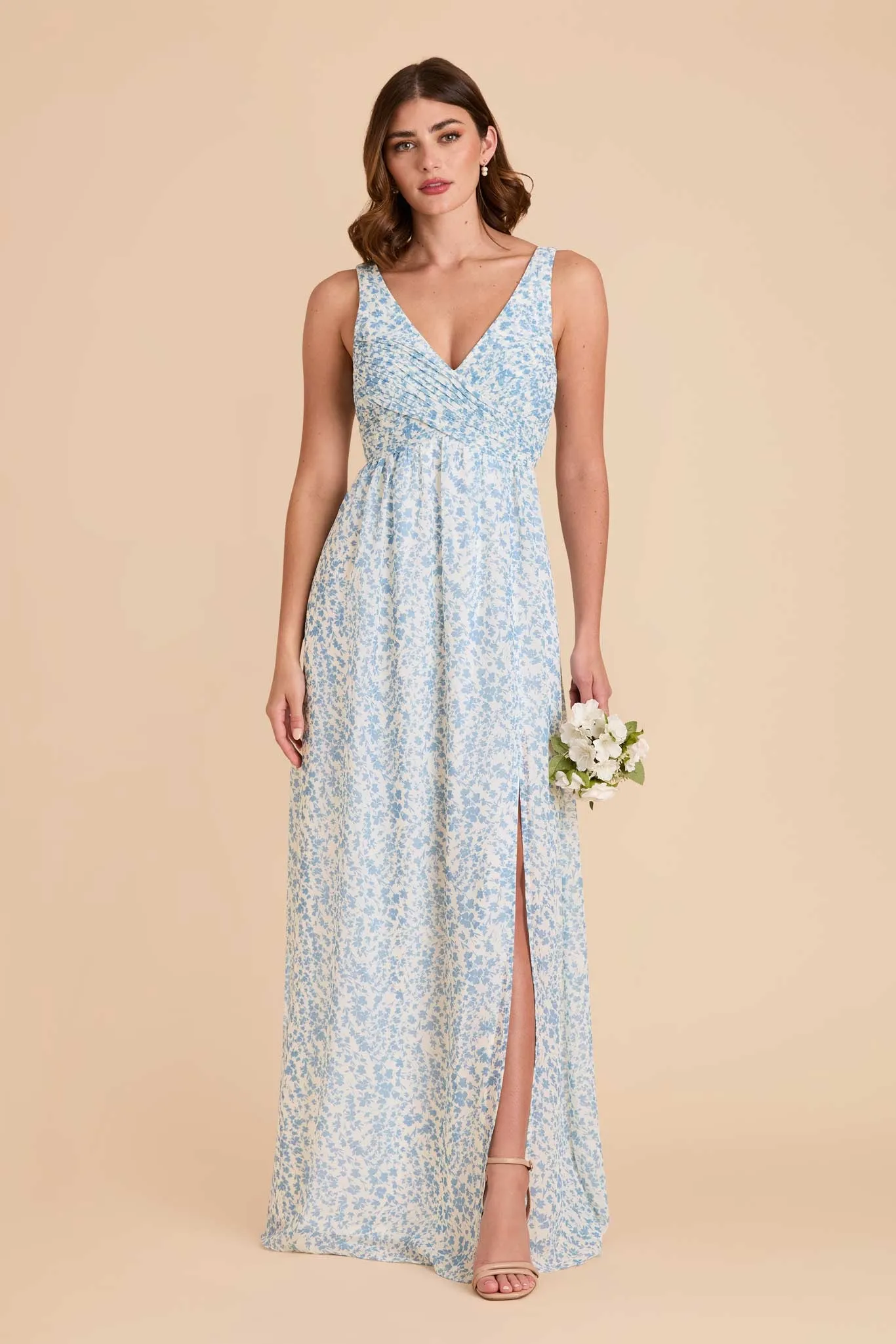 Laurie Chiffon Dress - Blue Dreamy Ditsy sold by Birdy Grey