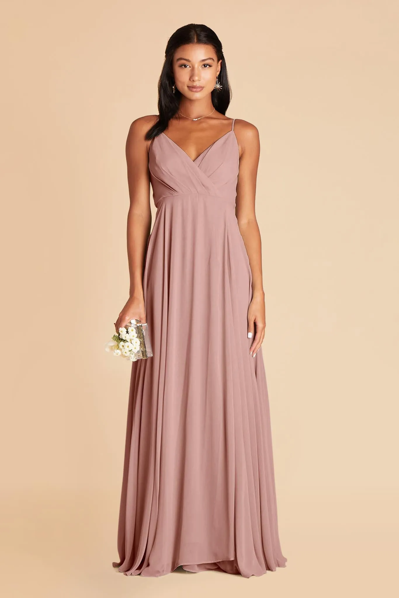 Kaia Chiffon Dress - English Rose sold by Birdy Grey