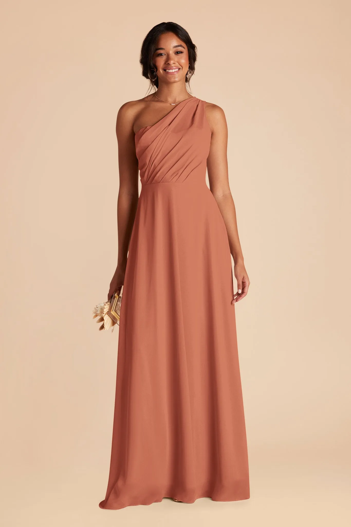 Kira Chiffon Dress - Terracotta sold by Birdy Grey