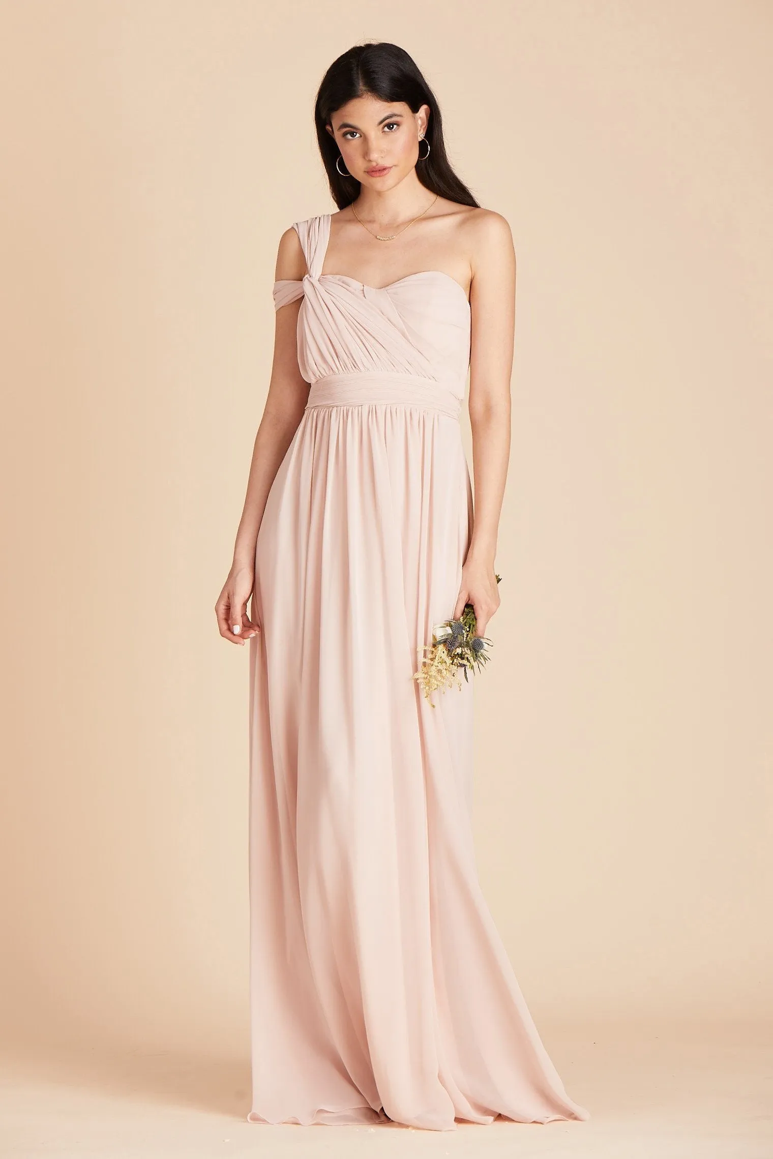 Grace Chiffon Dress - Pale Blush sold by Birdy Grey product image thumbnail 5