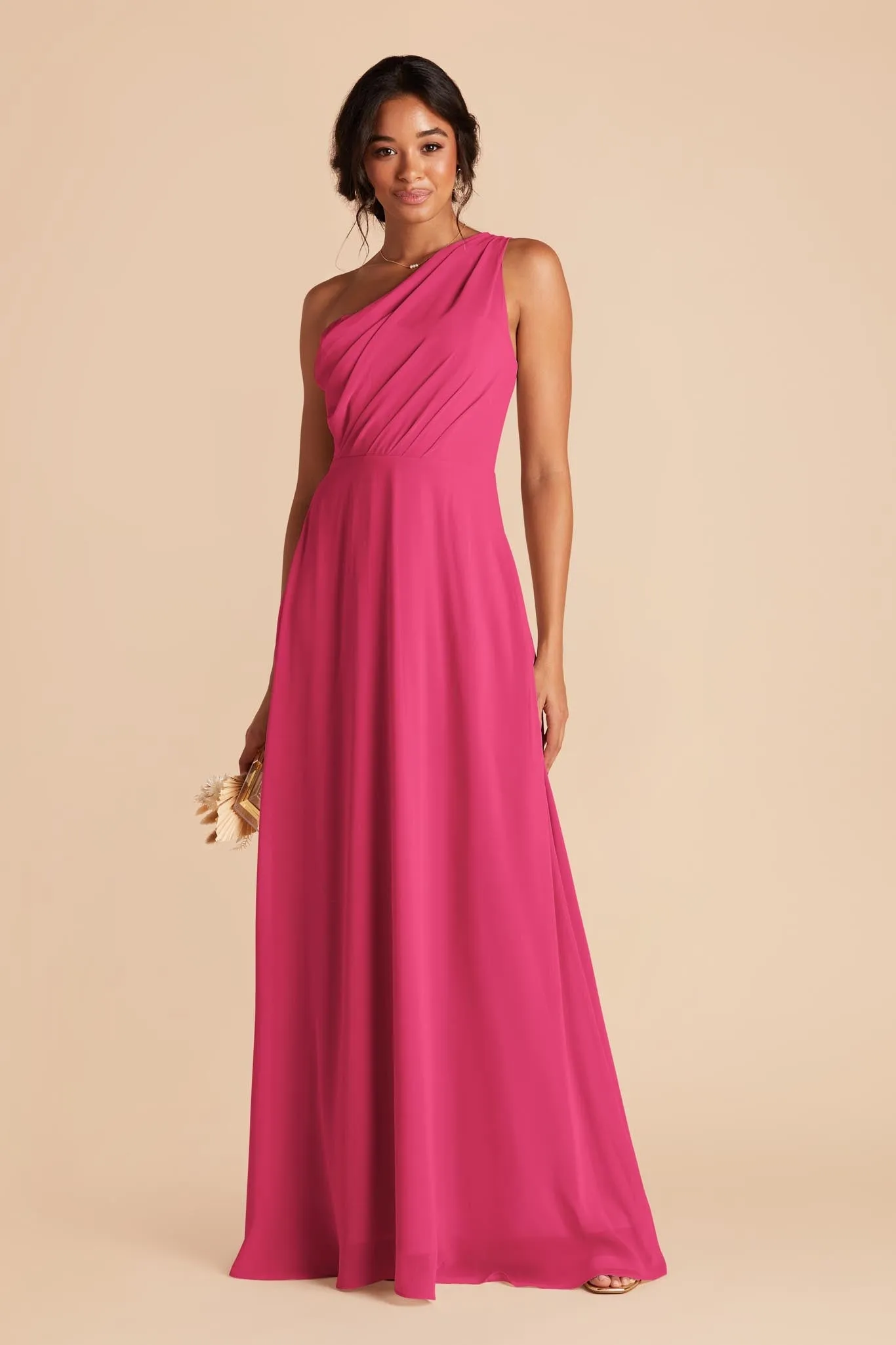 Kira Chiffon Dress - Fuchsia sold by Birdy Grey product image thumbnail 4