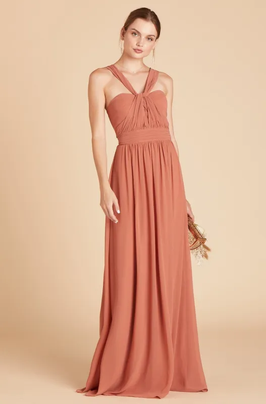Grace Chiffon Dress - Terracotta sold by Birdy Grey