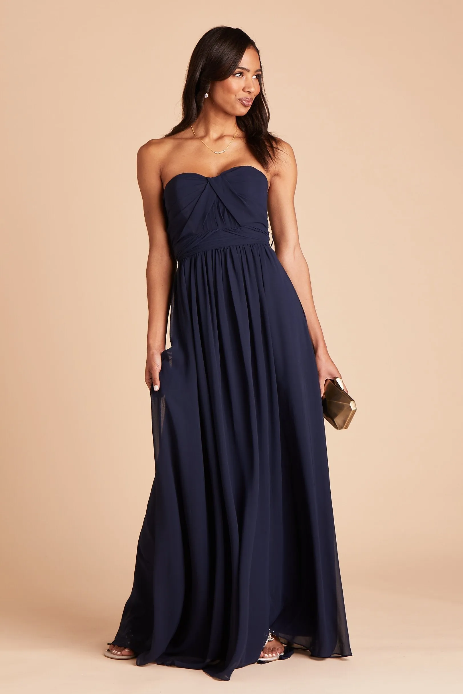 Grace Chiffon Dress - Navy sold by Birdy Grey product image thumbnail 3
