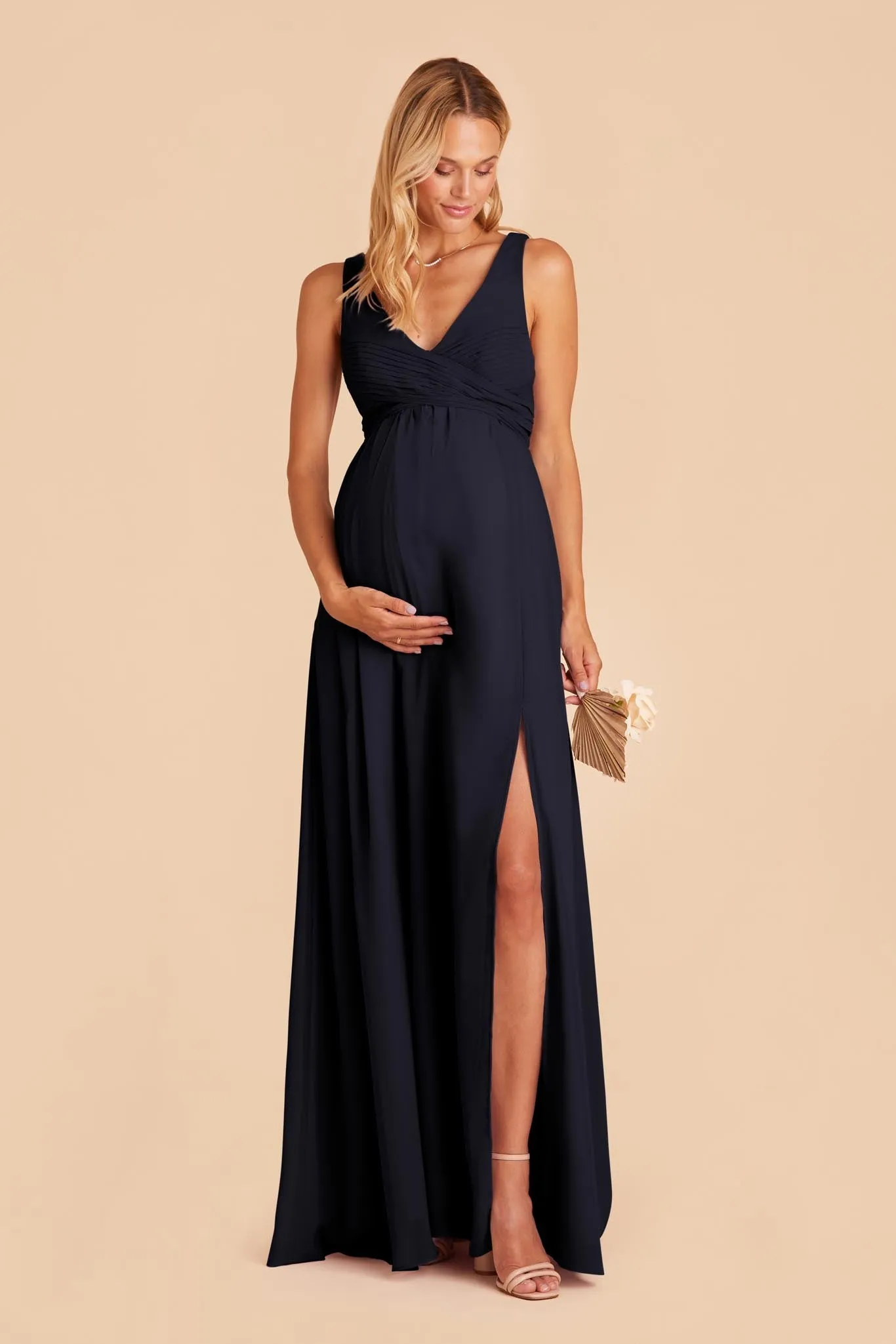Laurie Chiffon Dress - Navy sold by Birdy Grey product image thumbnail 2