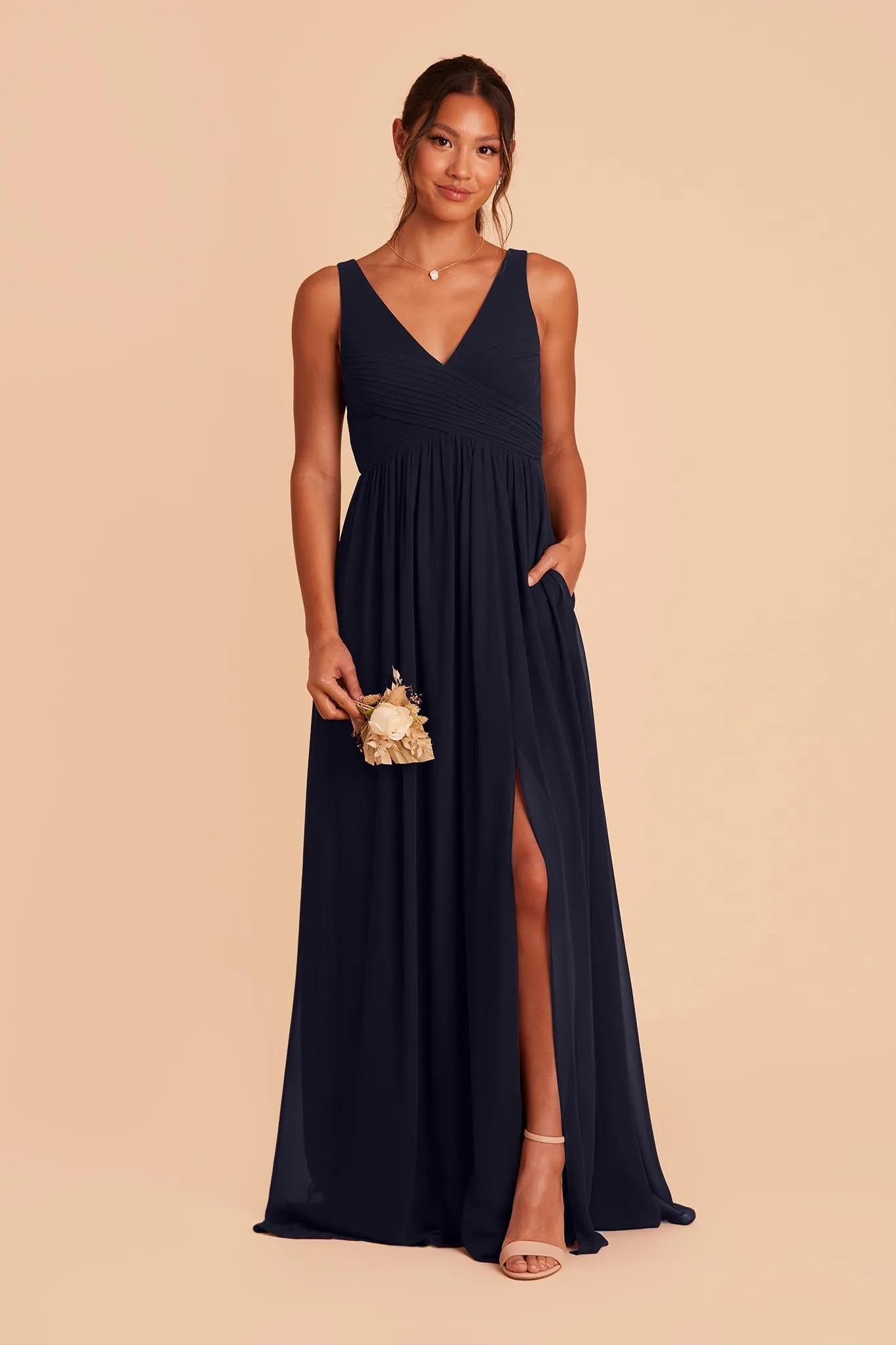 Laurie Chiffon Dress - Navy sold by Birdy Grey product image thumbnail 5