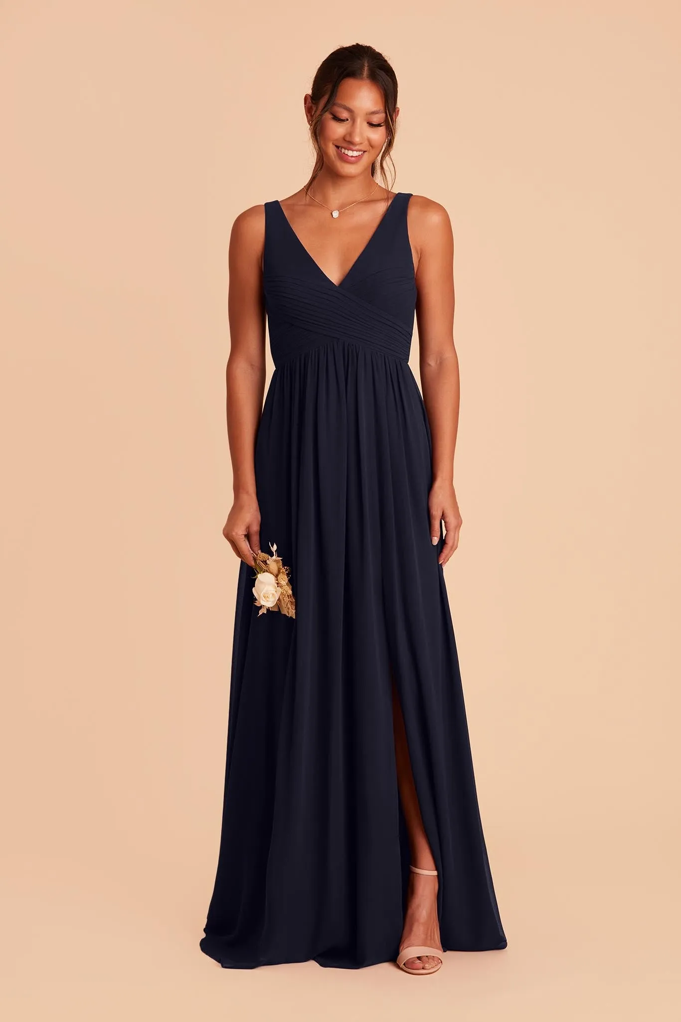 Laurie Chiffon Dress - Navy sold by Birdy Grey product image thumbnail 4