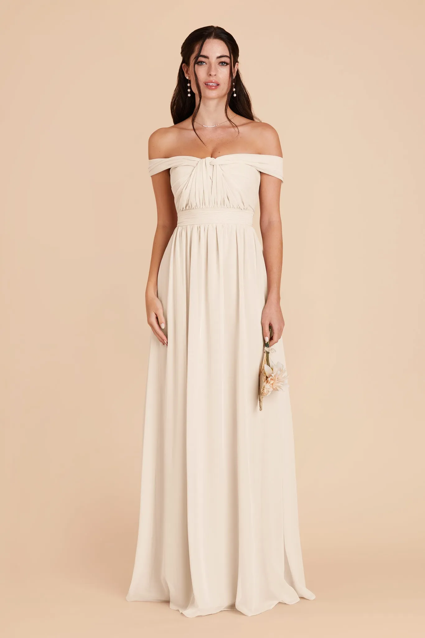Grace Chiffon Dress - Champagne sold by Birdy Grey