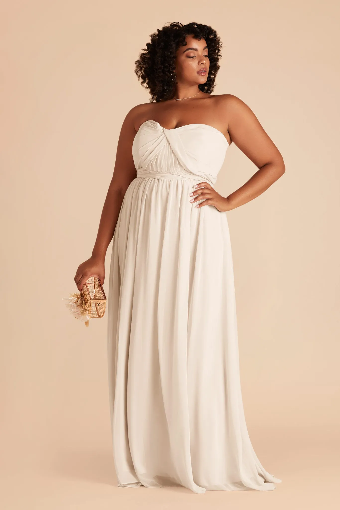 Grace Chiffon Dress - Champagne sold by Birdy Grey product image thumbnail 2