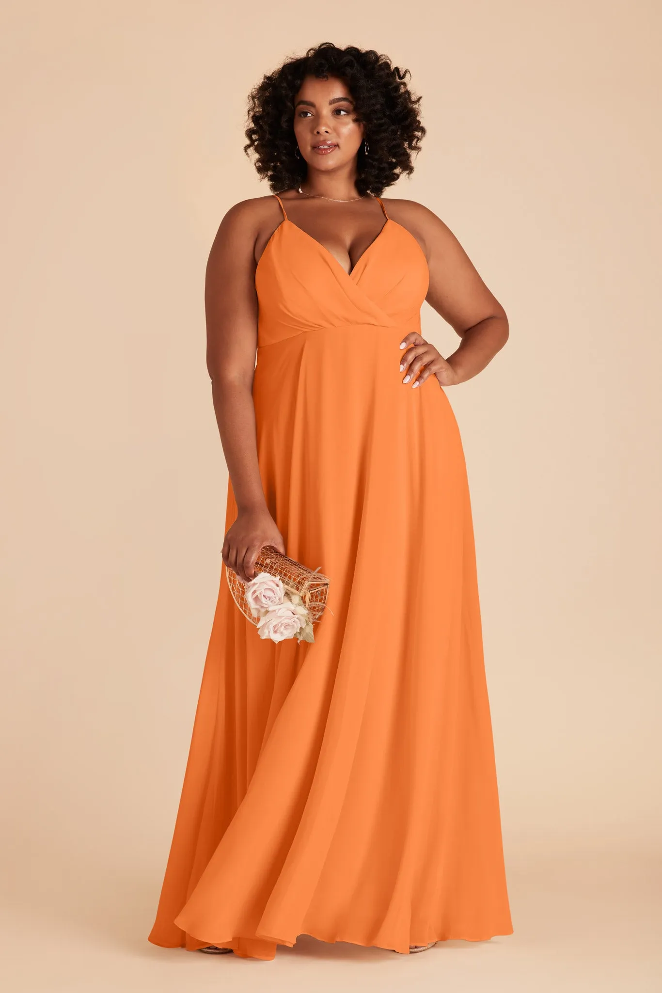 Kaia Chiffon Dress - Apricot sold by Birdy Grey product image thumbnail 2
