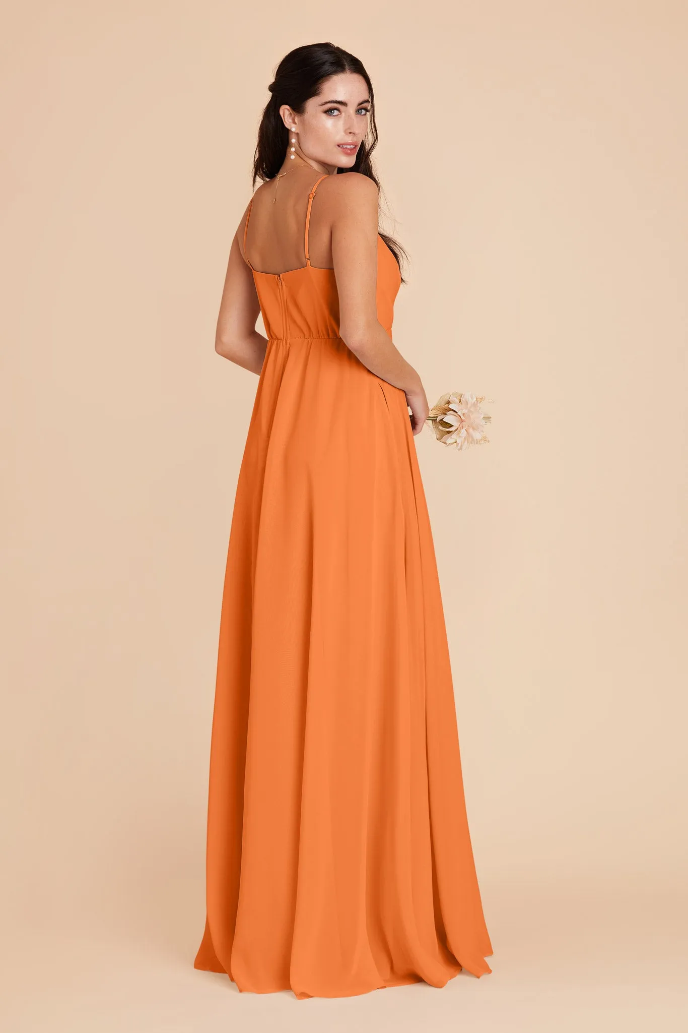 Kaia Chiffon Dress - Apricot sold by Birdy Grey product image thumbnail 5