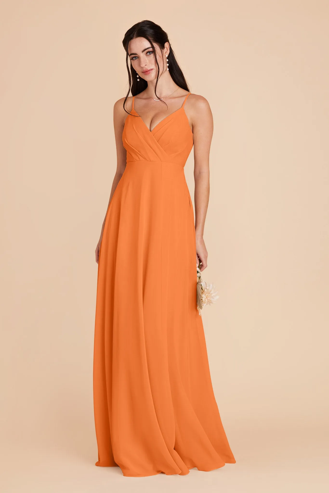 Kaia Chiffon Dress - Apricot sold by Birdy Grey product image thumbnail 3