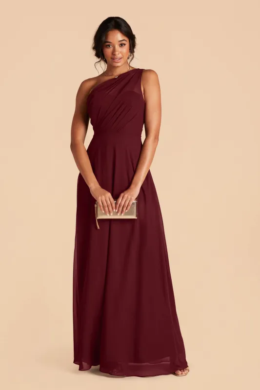 Kira Chiffon Dress - Cabernet sold by Birdy Grey