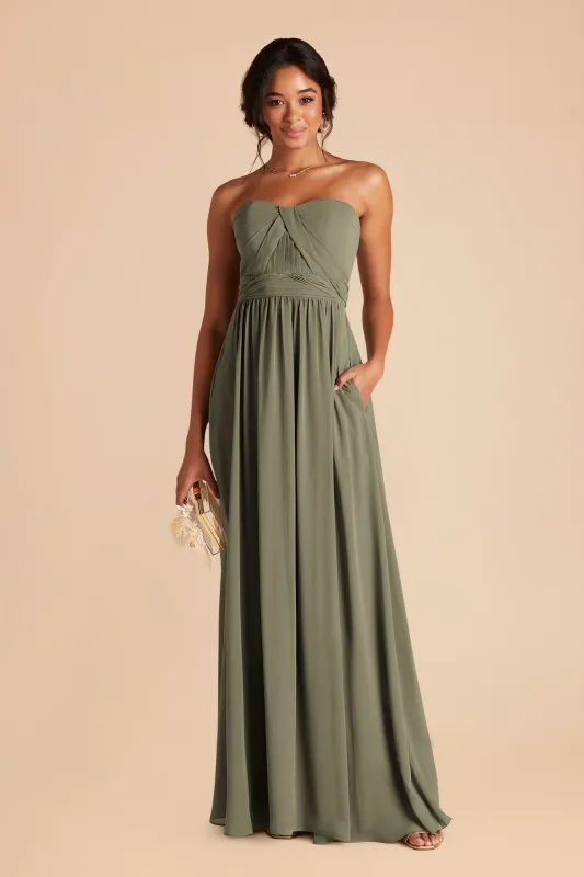 Grace Chiffon Dress - Thyme sold by Birdy Grey