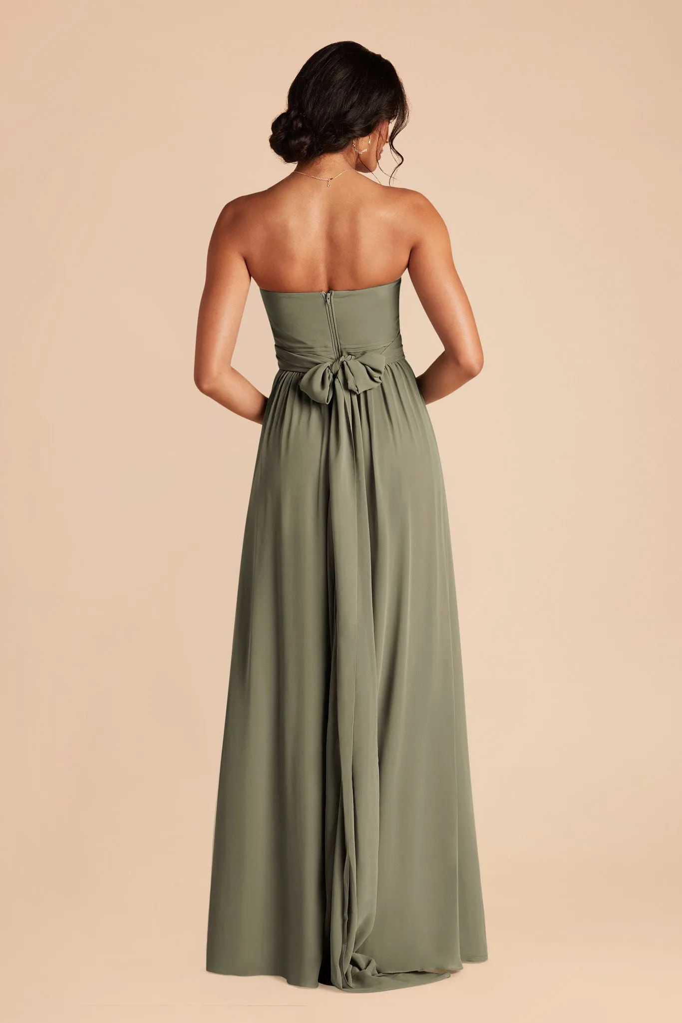 Grace Chiffon Dress - Thyme sold by Birdy Grey product image thumbnail 4