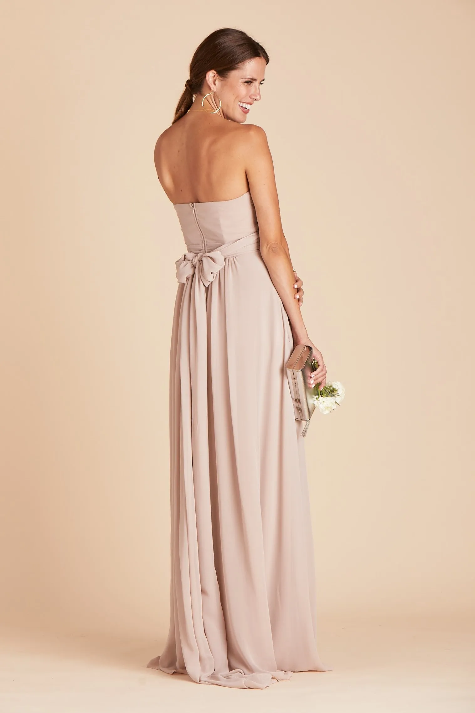 Grace Chiffon Dress - Taupe sold by Birdy Grey product image thumbnail 5