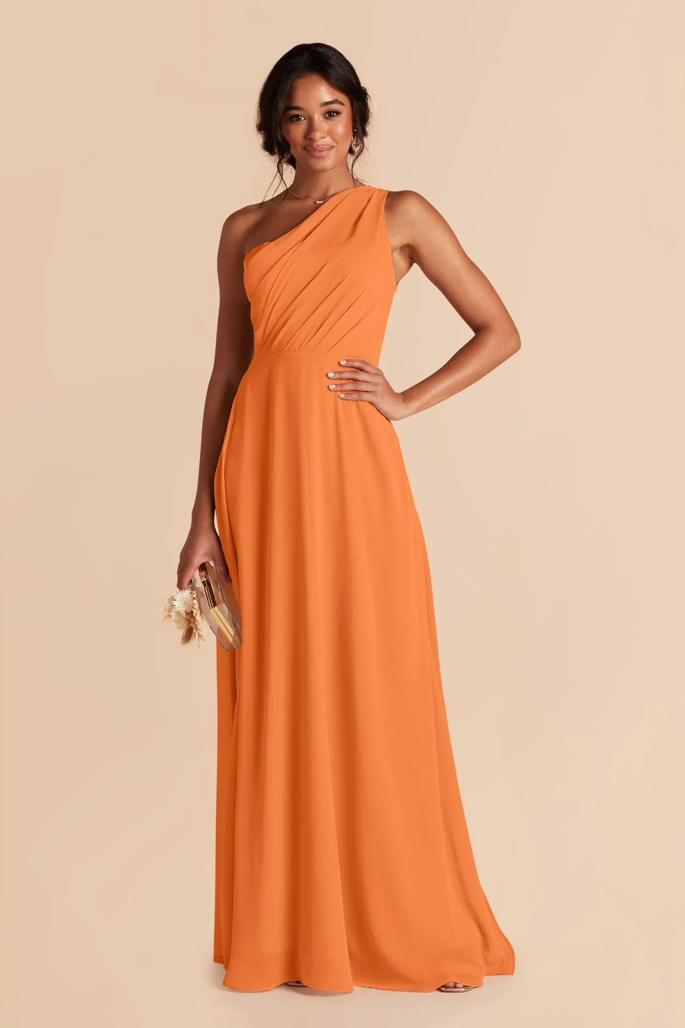 Kira Chiffon Dress - Apricot sold by Birdy Grey