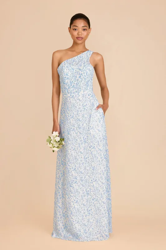 Kira Chiffon Dress - Blue Dreamy Ditsy sold by Birdy Grey