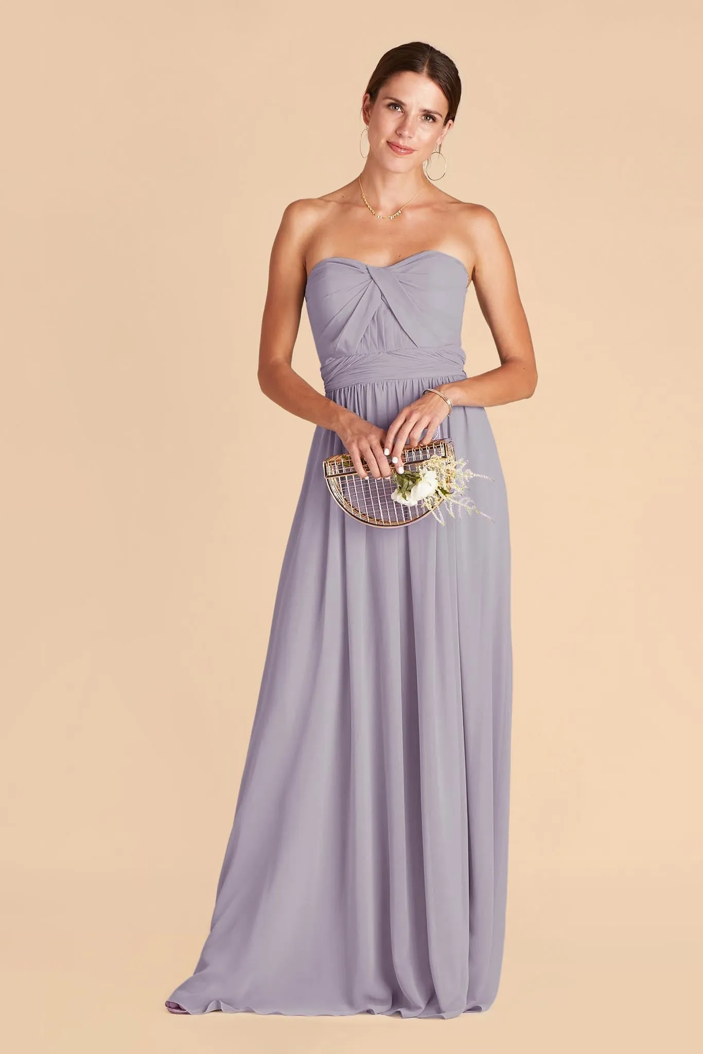 Grace Chiffon Dress - Dusty Lilac sold by Birdy Grey product image thumbnail 3