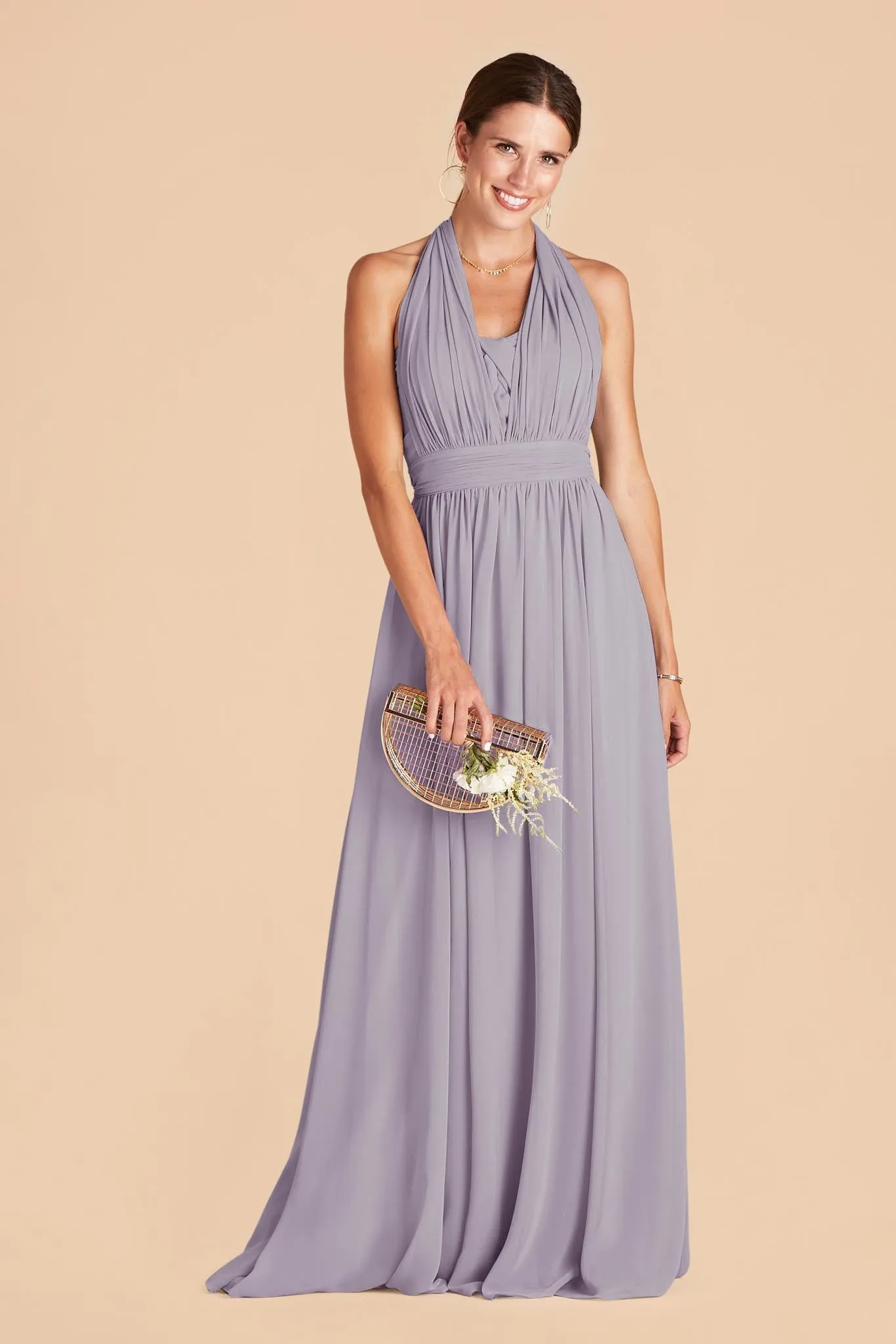 Grace Chiffon Dress - Dusty Lilac sold by Birdy Grey