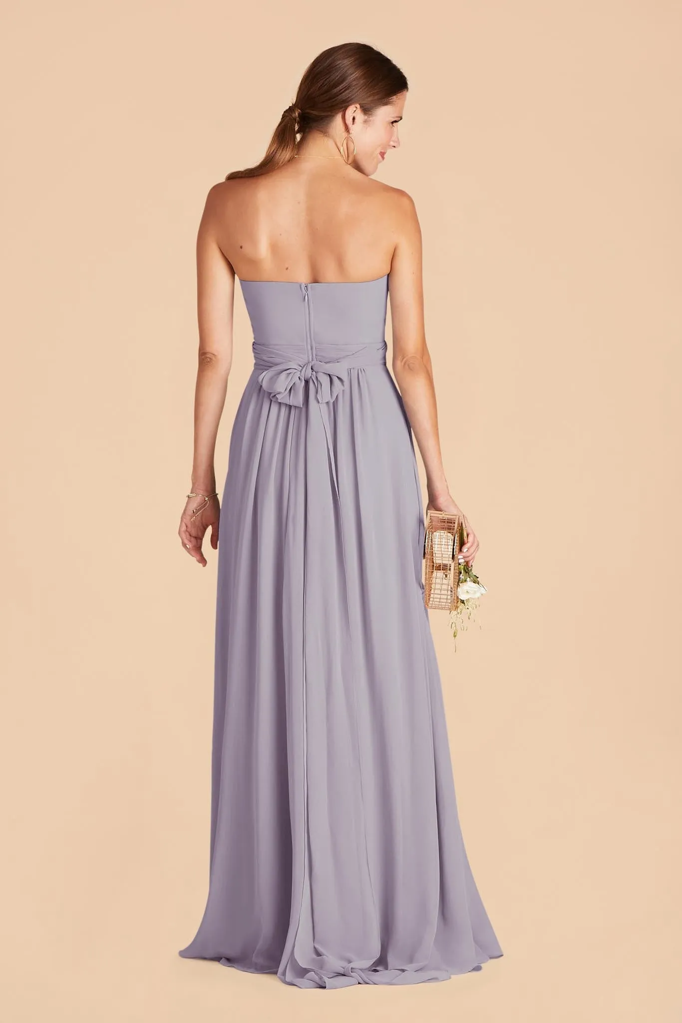 Grace Chiffon Dress - Dusty Lilac sold by Birdy Grey product image thumbnail 5