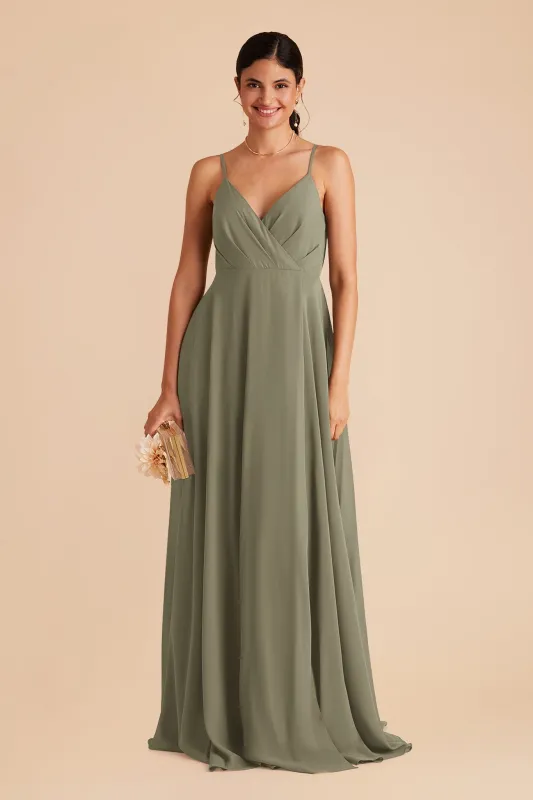 Kaia Chiffon Dress - Thyme sold by Birdy Grey