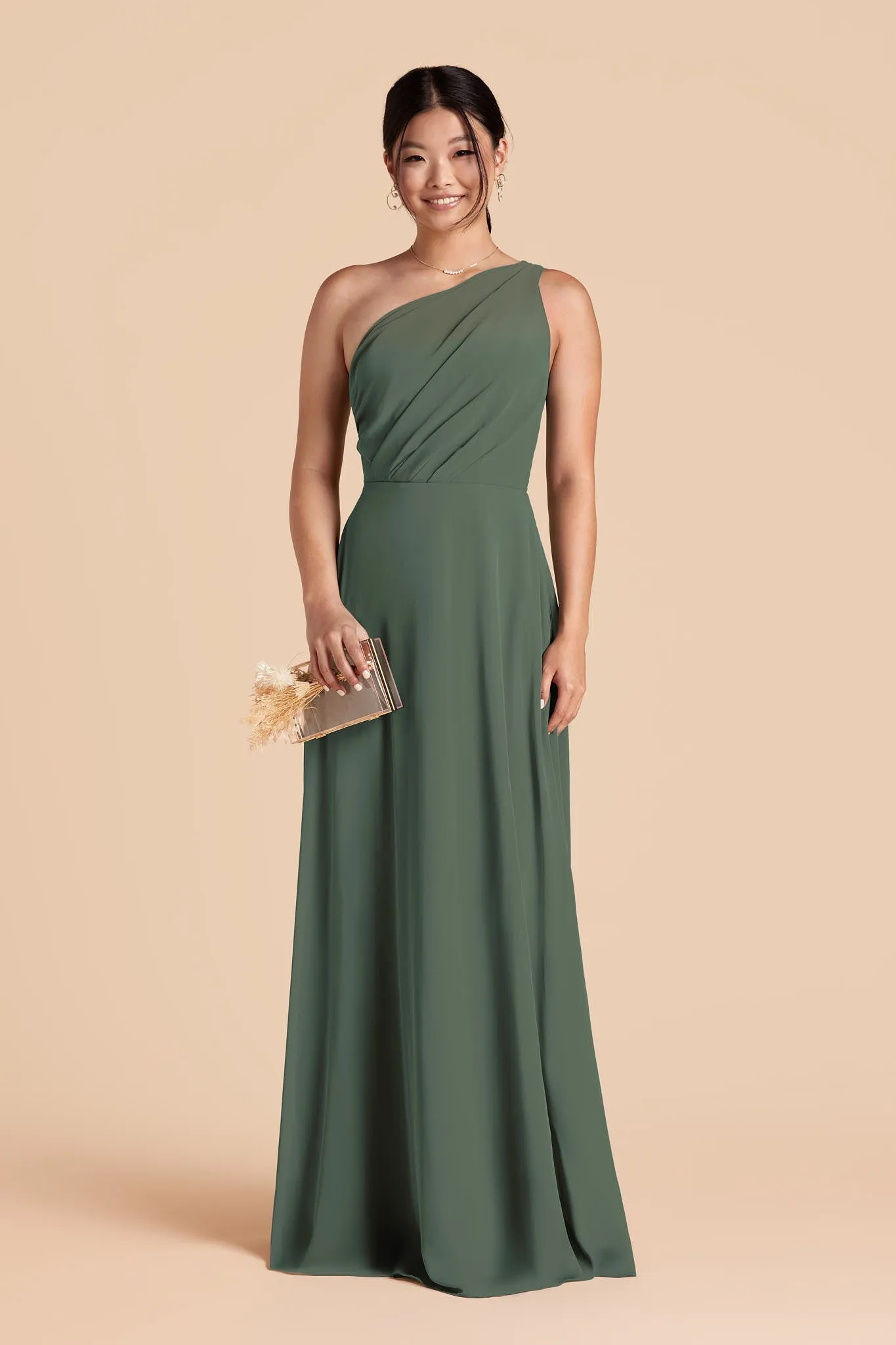 Kira Chiffon Dress - Eucalyptus sold by Birdy Grey