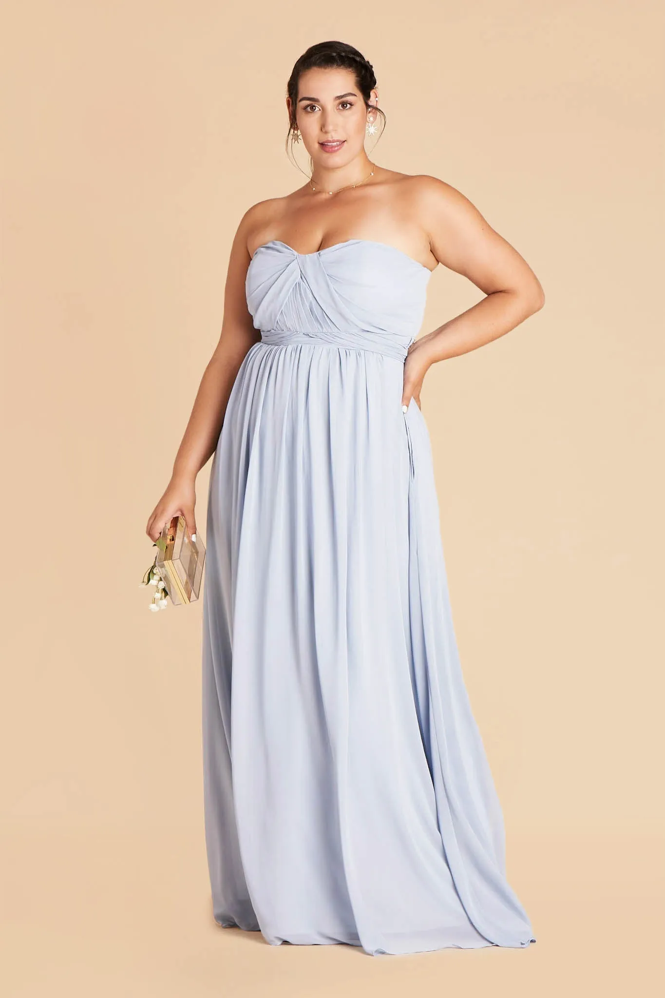 Grace Chiffon Dress - Ice Blue sold by Birdy Grey product image thumbnail 3