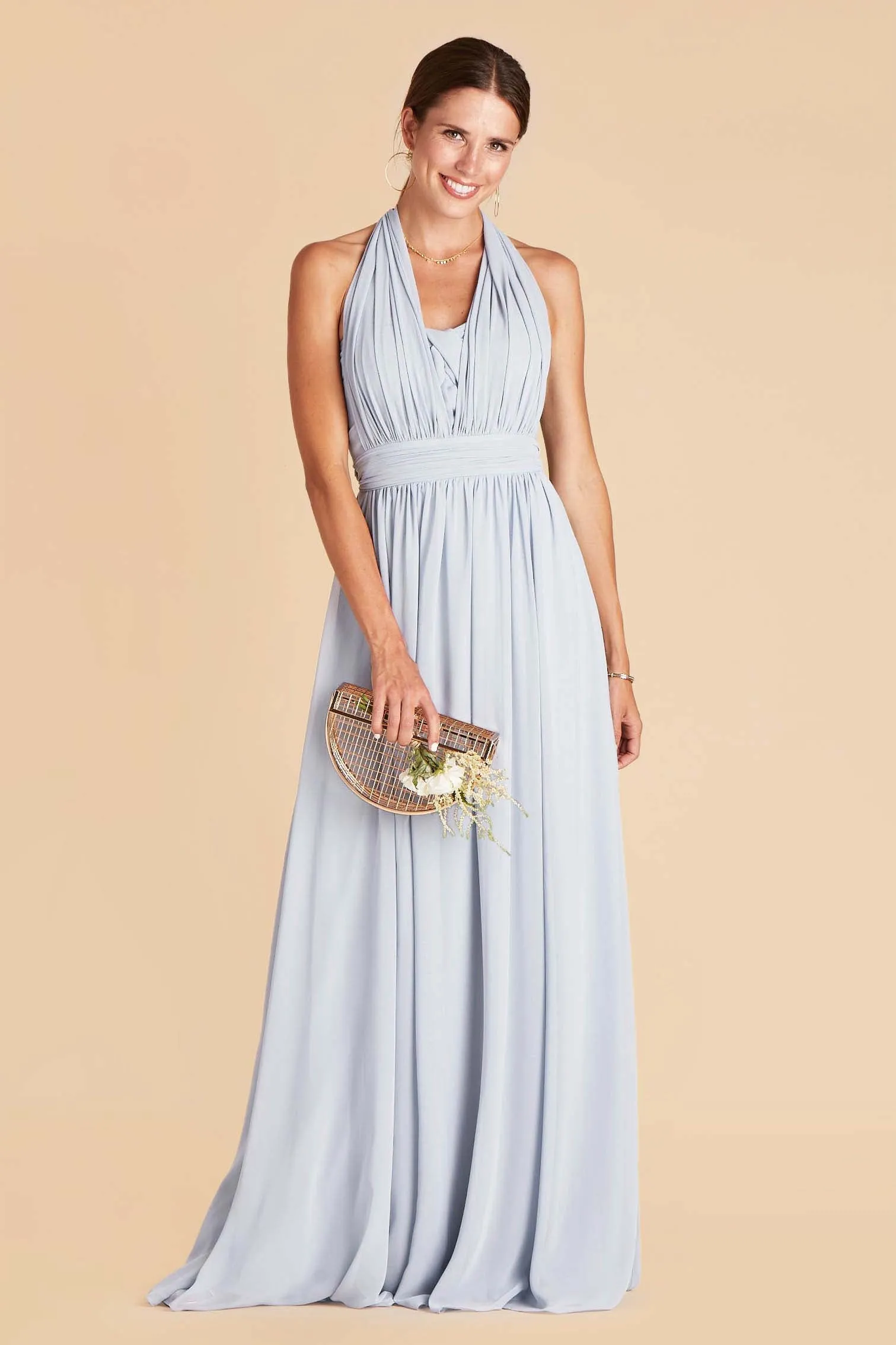 Grace Chiffon Dress - Ice Blue sold by Birdy Grey