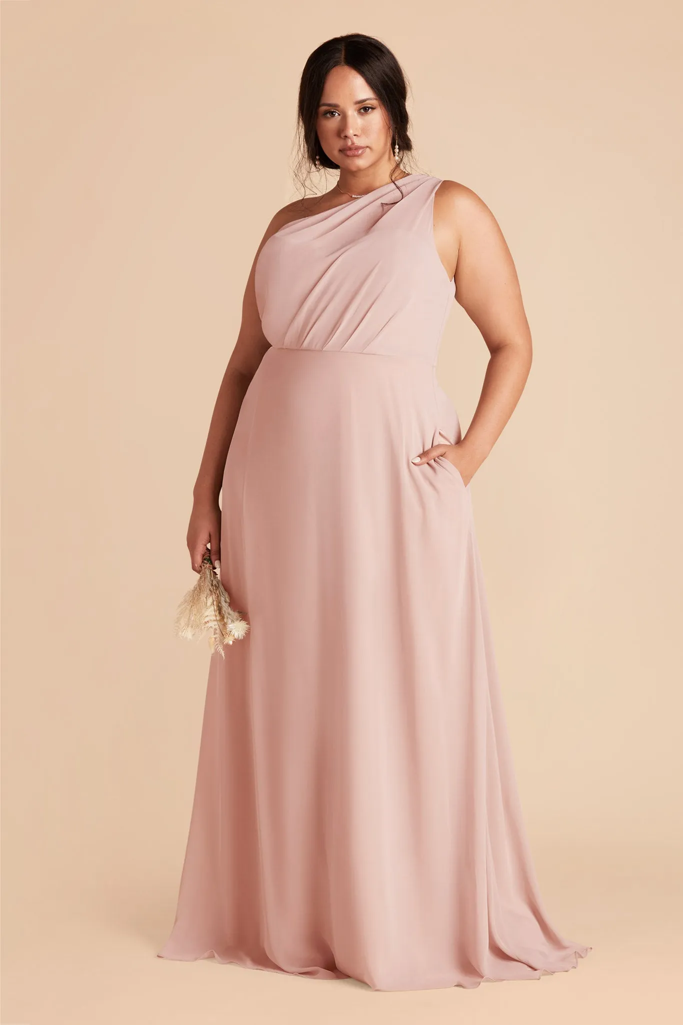 Kira Chiffon Dress - Blush Pink sold by Birdy Grey product image thumbnail 2