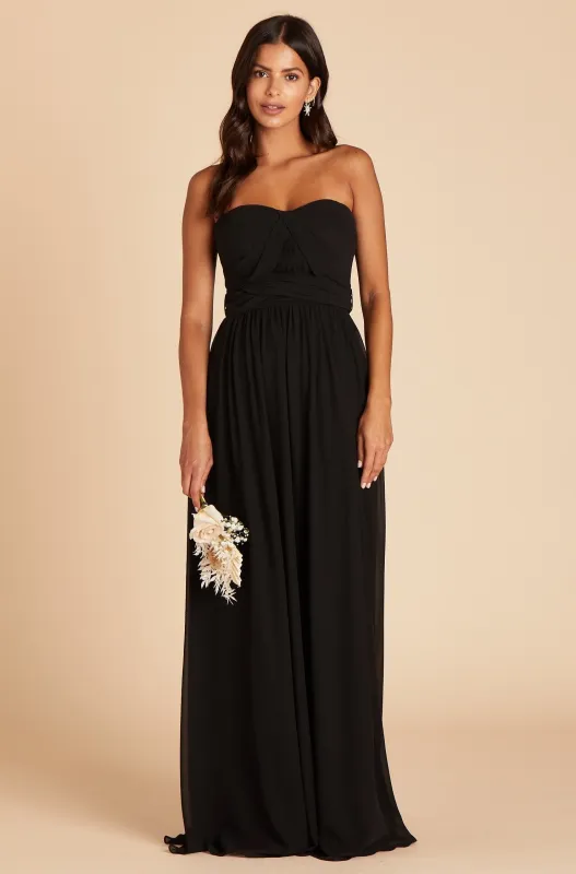 Grace Chiffon Dress - Black sold by Birdy Grey