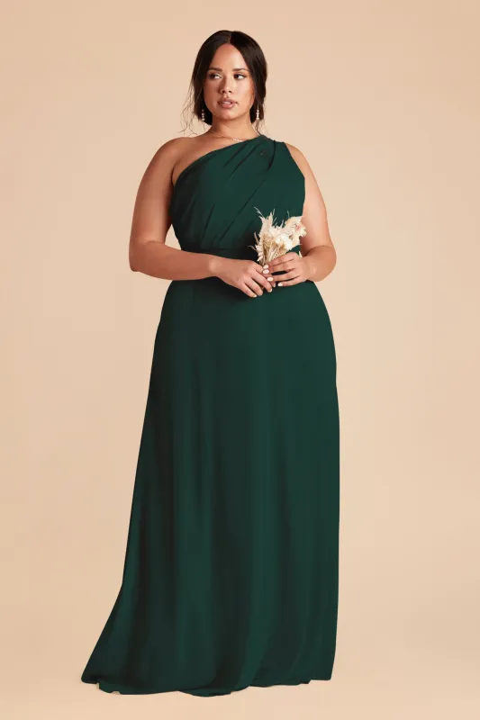 Kira Chiffon Dress - Emerald sold by Birdy Grey