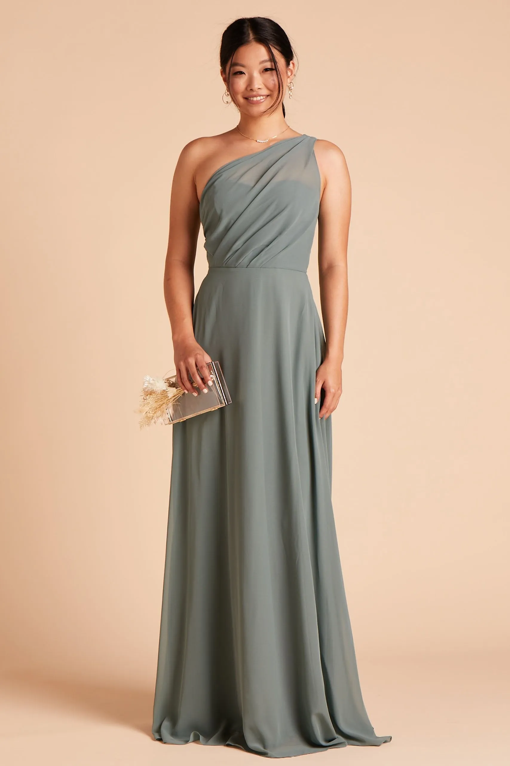 Kira Chiffon Dress - Sea Glass sold by Birdy Grey