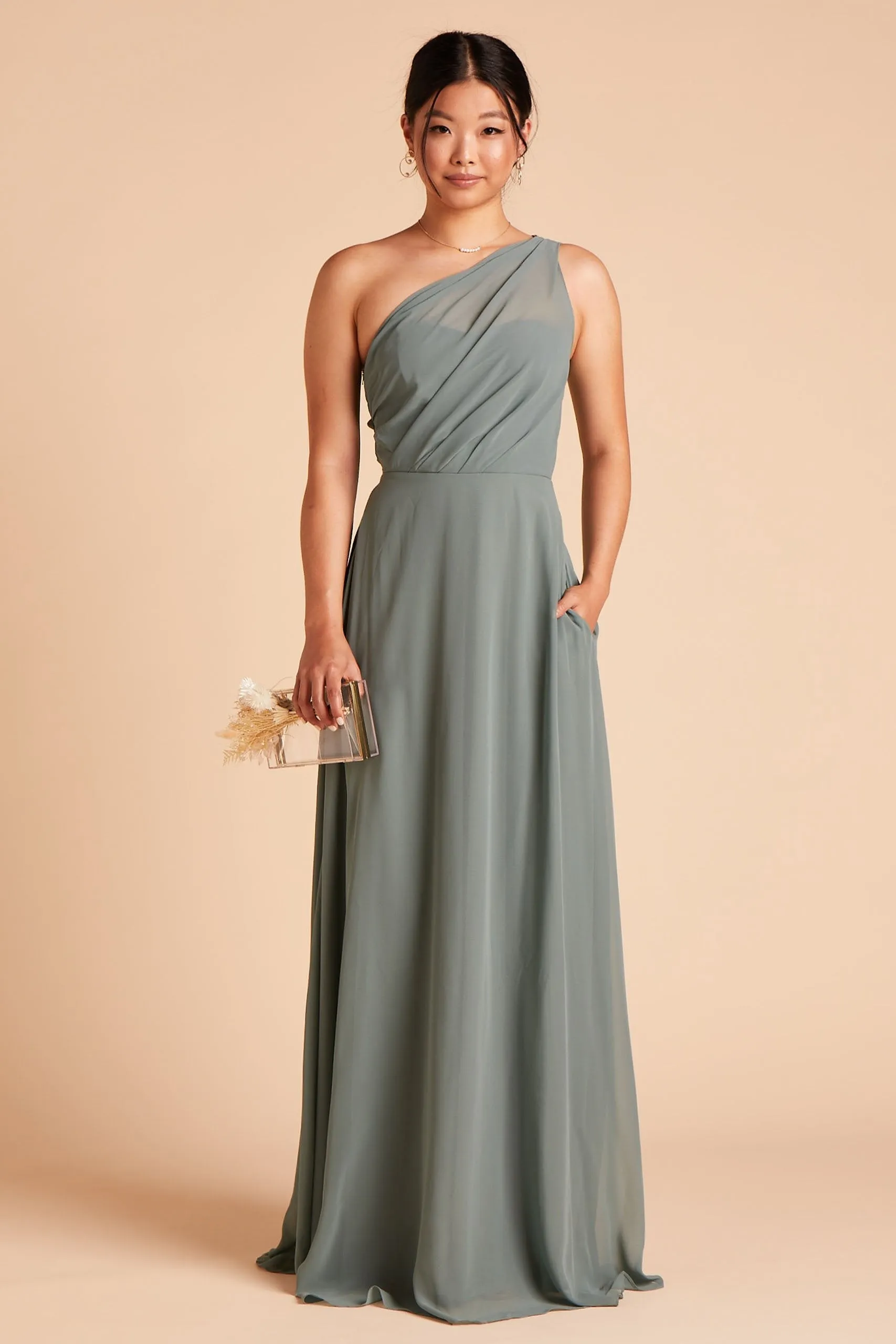 Kira Chiffon Dress - Sea Glass sold by Birdy Grey product image thumbnail 3