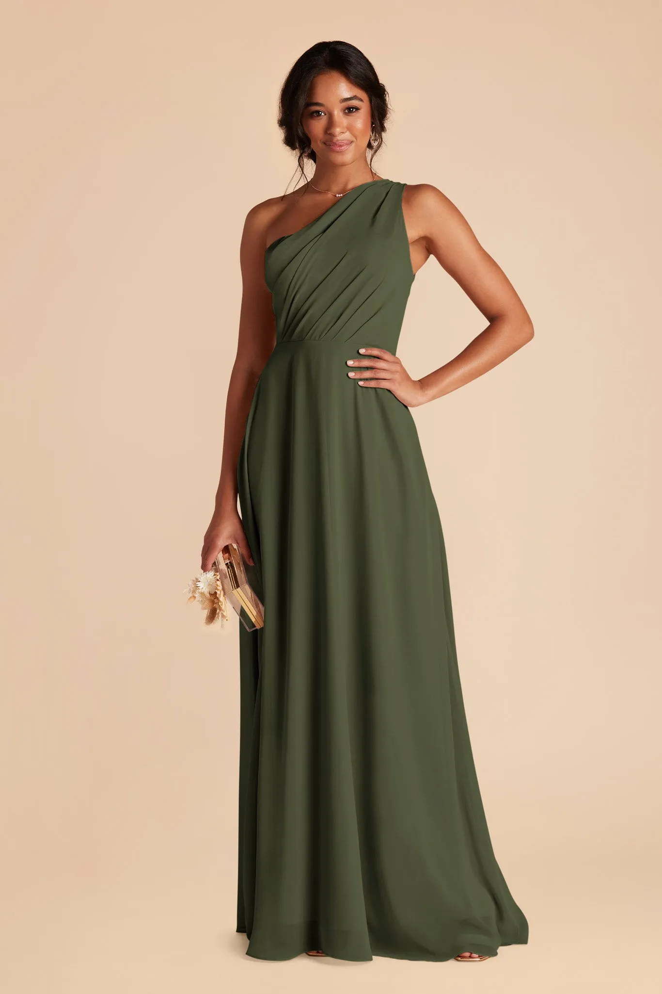 Kira Chiffon Dress - Olive sold by Birdy Grey product image thumbnail 3