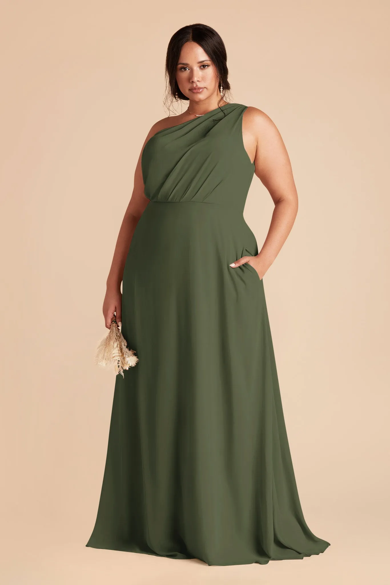 Kira Chiffon Dress - Olive sold by Birdy Grey product image thumbnail 5