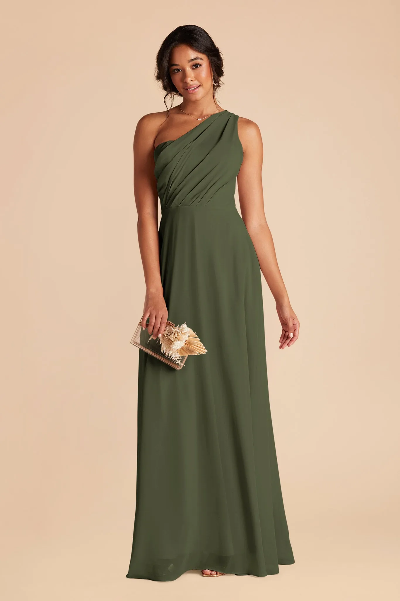 Kira Chiffon Dress - Olive sold by Birdy Grey product image thumbnail 4