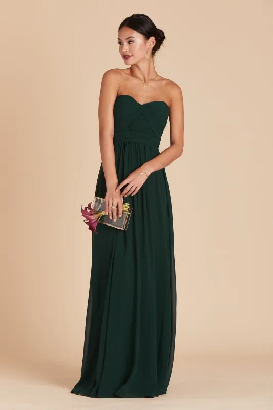 Grace Chiffon Dress - Emerald sold by Birdy Grey