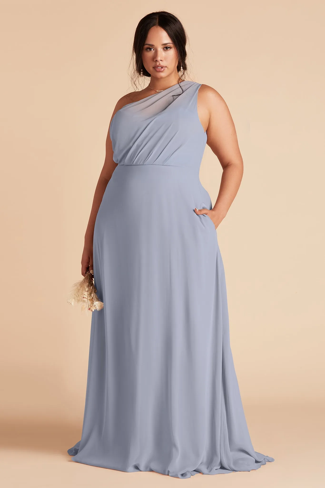 Kira Chiffon Dress - Dusty Blue sold by Birdy Grey product image thumbnail 5