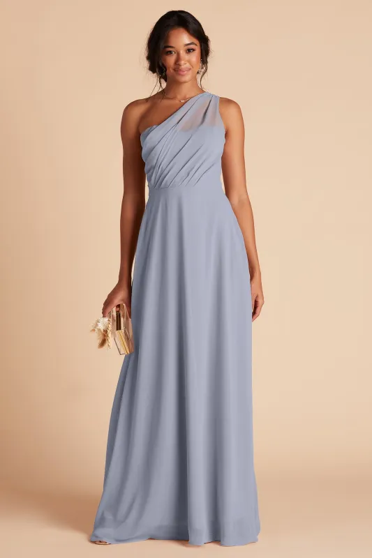 Kira Chiffon Dress - Dusty Blue sold by Birdy Grey