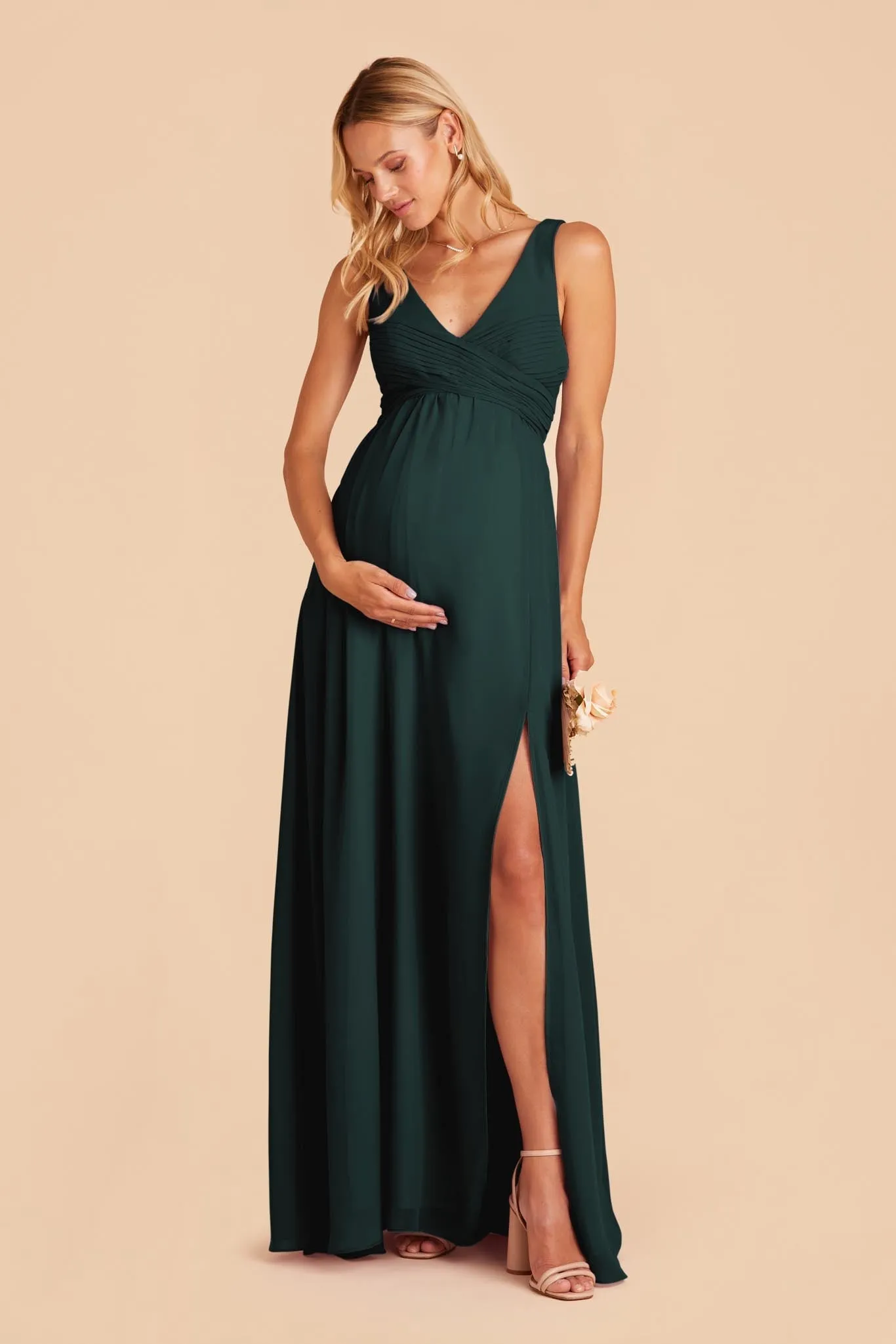 Laurie Chiffon Dress - Emerald sold by Birdy Grey product image thumbnail 2
