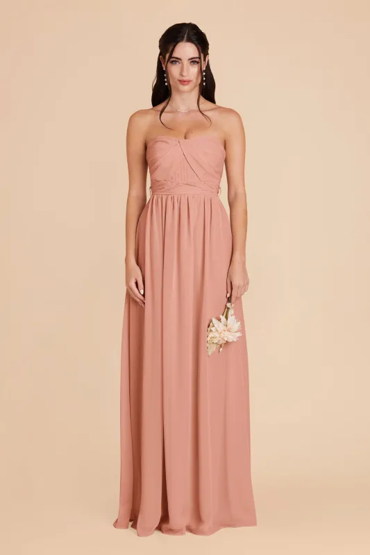Grace Chiffon Dress - Dusty Rose sold by Birdy Grey