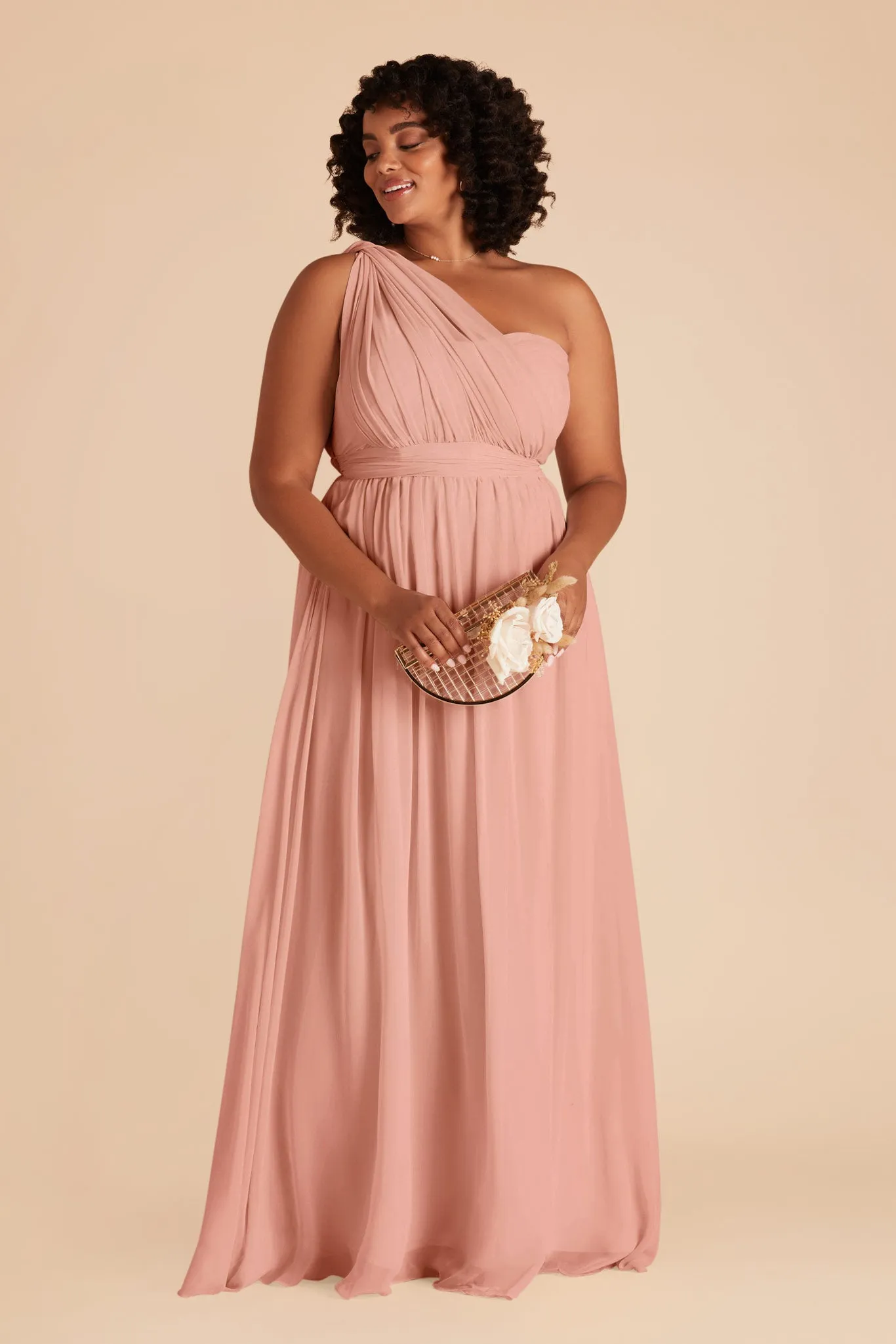 Grace Chiffon Dress - Dusty Rose sold by Birdy Grey product image thumbnail 2